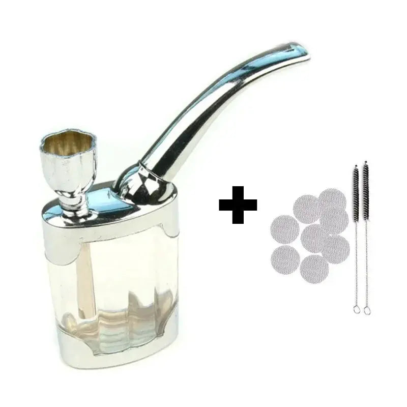 Complete Set Cleanable Acrylic Smoking Pipe With Microfilter System To Reduce Tar And Nicotine For Cleaner Smoke