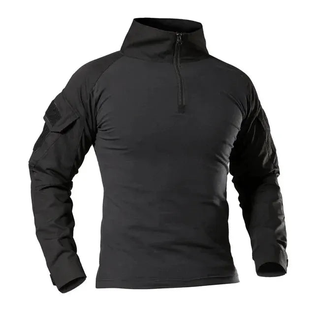 Mens Camouflage Long Sleeve Tactical Shirt For Outdoor Hiking Hunting And Climbing Army Military Style