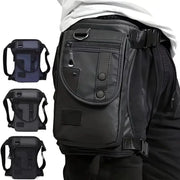 Simples Market leg bag, black waist-pack with front pocket; set of 4 color options shown