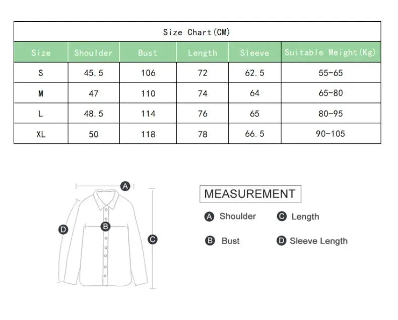 Men's patchwork shirt with long sleeves; smart casual tuxedo style, includes size chart and measurement diagram
