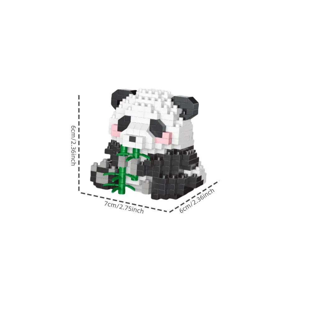 Panda Shaped Building Blocks Toy Set For Desktop Decoration Holiday Gift Panda Lovers Delight For Children And Adults
