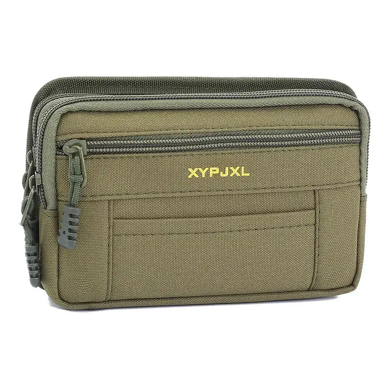 Waist bag XYPUXL in olive green nylon with MOLLE and multiple pockets
