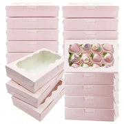 Kraft Paper Cake And Candy Boxes With Open Window Rectangle Gift Boxes For Wedding Jewelry Chocolates Packaging