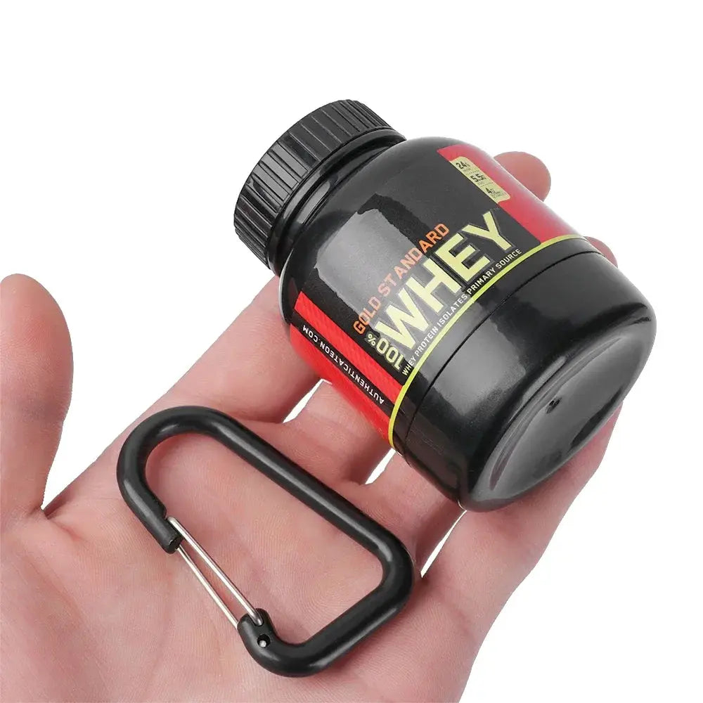100ml 200ml Portable Mini Protein Powder Bottle With Keychain Funnel Medicine Box For Outdoor Sports