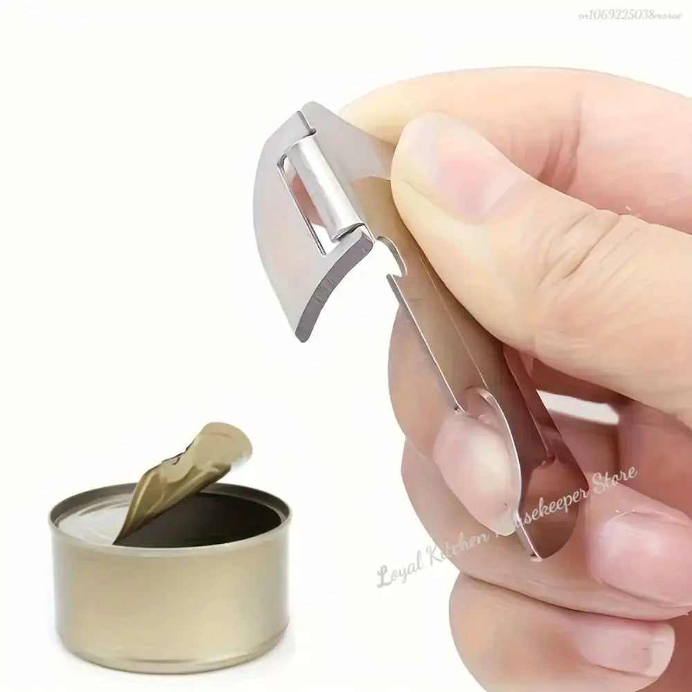 Stainless Steel Can Opener 2in1 Folding Bottle Opener Multifunctional Durable Kitchen Gadget