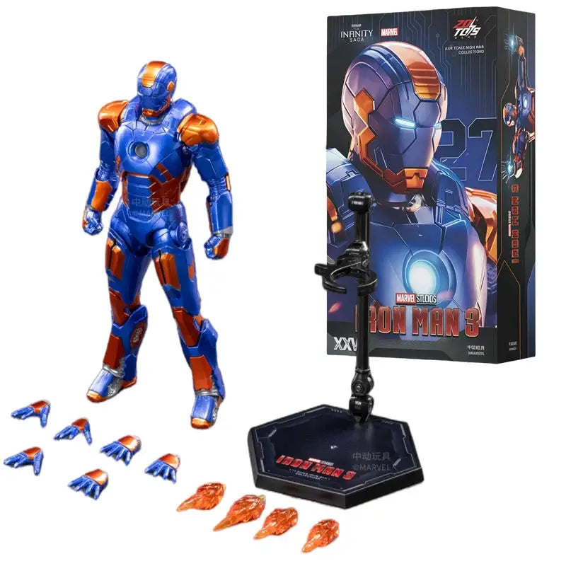 ZDTDS Iron Man Avengers MK37 Hammerhead MK12 MK38 Igor MK9 Iron Patriot War Machine Action Figure Collectible Toy