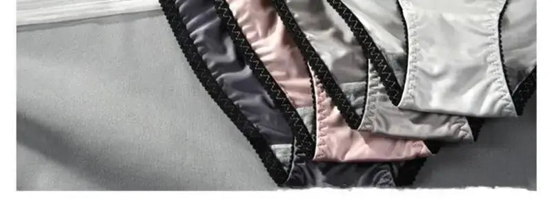 Girls satin panties with elastic waistband in assorted colors (6 pcs)
