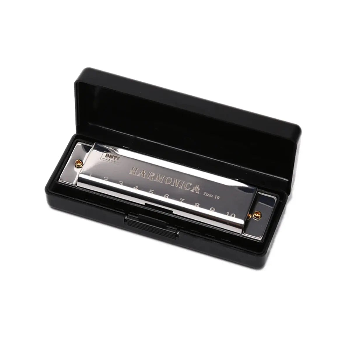 Key of C 10 Hole Diatonic Harmonica with Case for Beginners Kids Students Gift Bundle