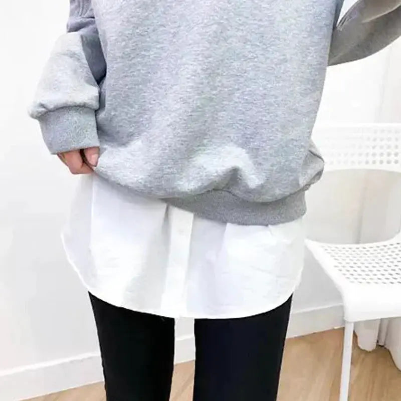 TrendWeave Detachable Underskirt Faux Shirt Tail Hem Extender Lightweight Stretch Polyester For Layering