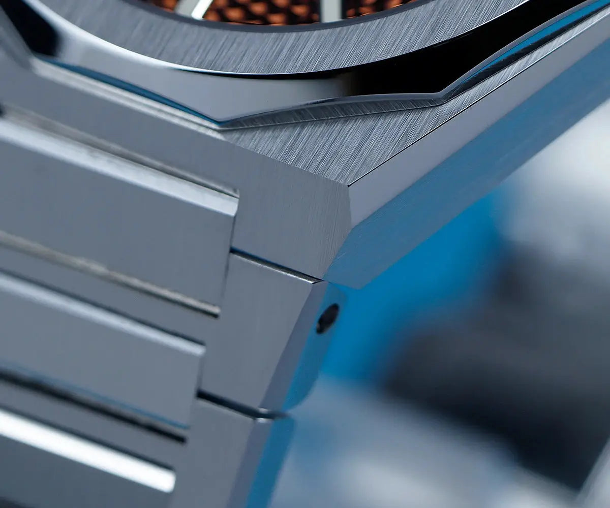Cronos Rhombus Perlage 39mm skeleton dial watch with see-through caseback and stainless steel bracelet