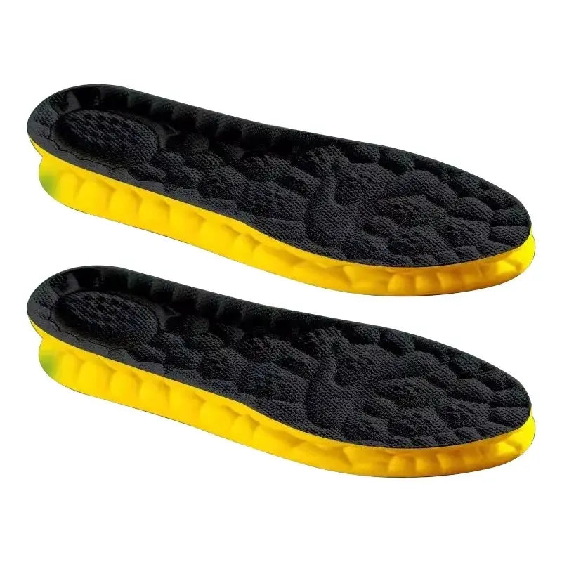 4D Cloud Technology PU Sole Insoles For Shoes Soft Breathable Shock Absorption Cushion Running Orthopedic Care