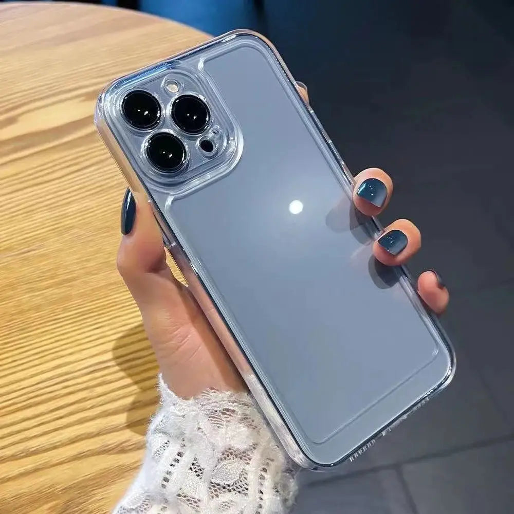 Soft silicone transparent phone case for iPhone; shockproof, clear, Simples Market
