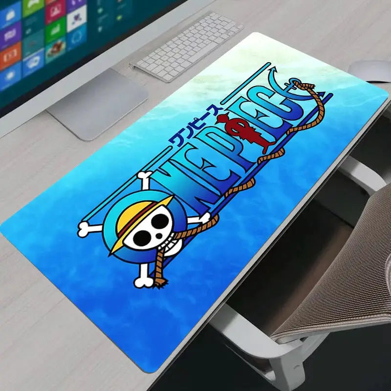 One Piece Logo Large Gaming Mouse Pad Desk Mat For Computer Laptop Keyboard Anime Decor
