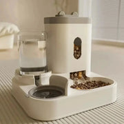 Automatic Pet Feeder For Dogs And Cats With Water Fountain Large Capacity Non Electric Gravity Dispenser