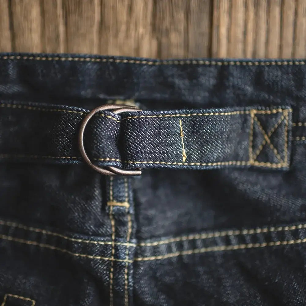 Maden Vintage 14oz Selvedge Denim Jeans Paris Buckle Straight Fit