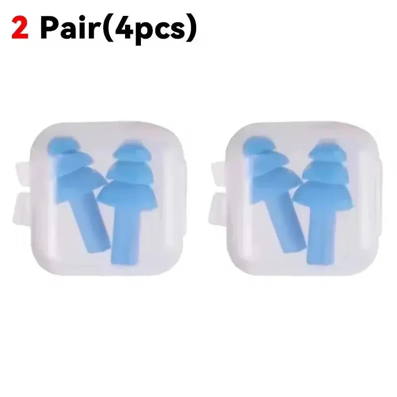 Reusable Silicone Ear Plugs For Sleeping And Swimming, Noise Cancelling, Waterproof With Box, 1 Pair