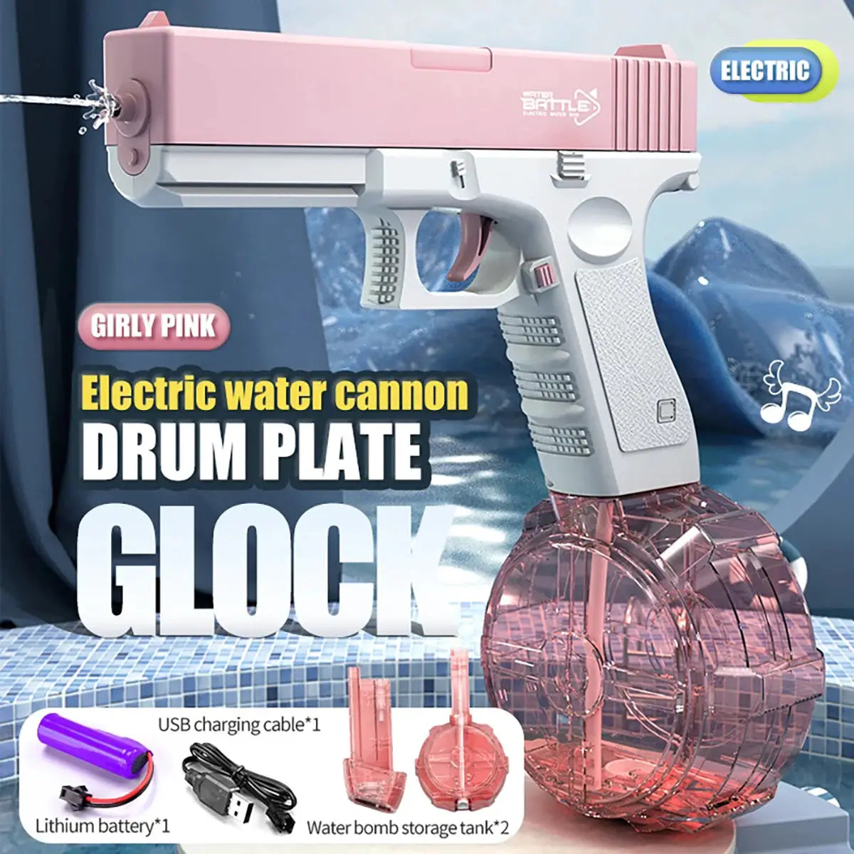 Rechargeable Electric Water Gun With Automatic And Manual Spray Modes For Adults And Kids 32 Feet Range