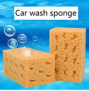 Car wash sponge blocks, honeycomb foam, large beige, 2-pack