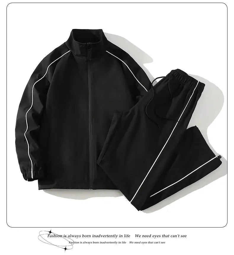 Men's Tracksuit Spring/autumn Man Two-piece Set Sweat Suit Overalls Korean Style Leisure Suit Plus Size Hoodies+Harem Pants