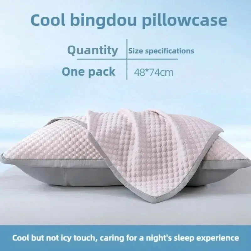 Cooling pillowcase, solid pale pink, 48x70cm, single pack