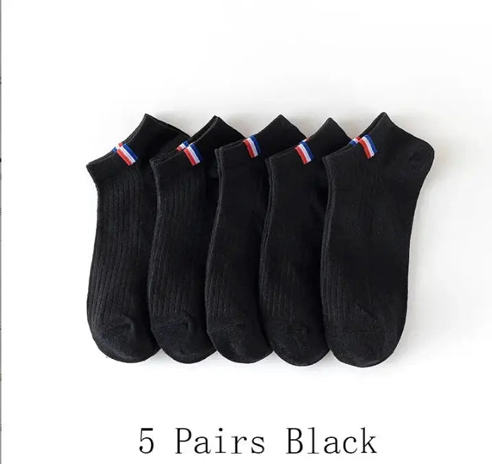 Men Ankle Socks Set 5 To 30 Pairs Breathable Odor Proof Sweat Absorbing Letter Sports Style Invisible Running Socks