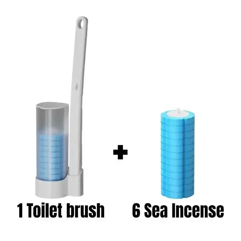 EcoClean Disposable Wall Mounted Toilet Brush With Hygienic Fast Dry Hollow Design Odor Prevention