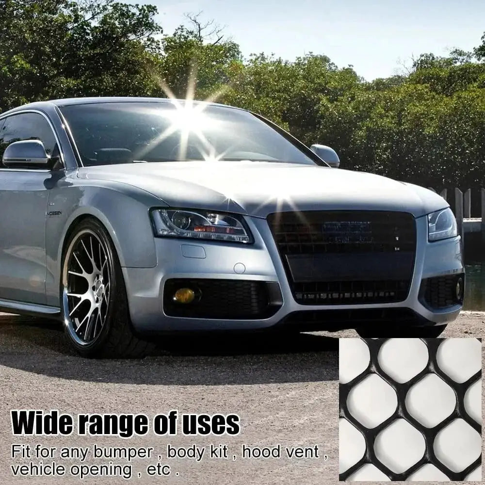 120cm Universal 3D ABS Racing Bumper Vents Black Honeycomb Grill Mesh For Car Exterior Tuning Accessory