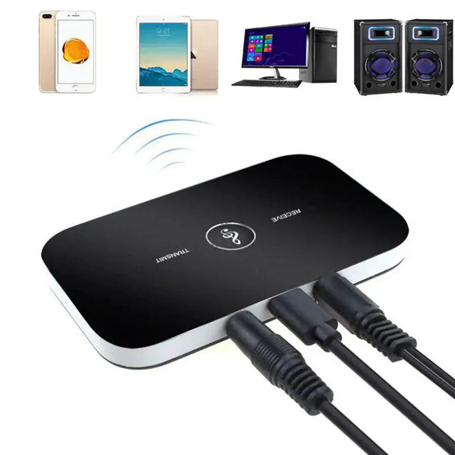 NovaTech Bluetooth 5.0 Audio Transmitter Receiver Dual Mode With RCA 3.5mm AUX USB Dongle for Car TV PC