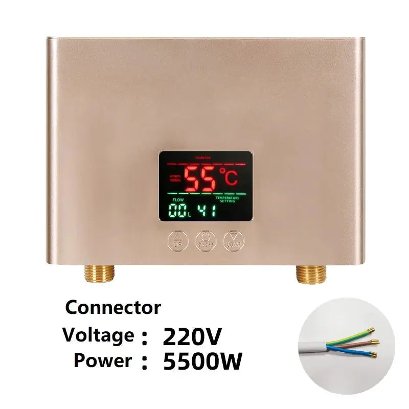 Kbxstart 110V to 220V Instant Wall Mounted Water Heater 3000W and 5500W for Bathroom and Kitchen