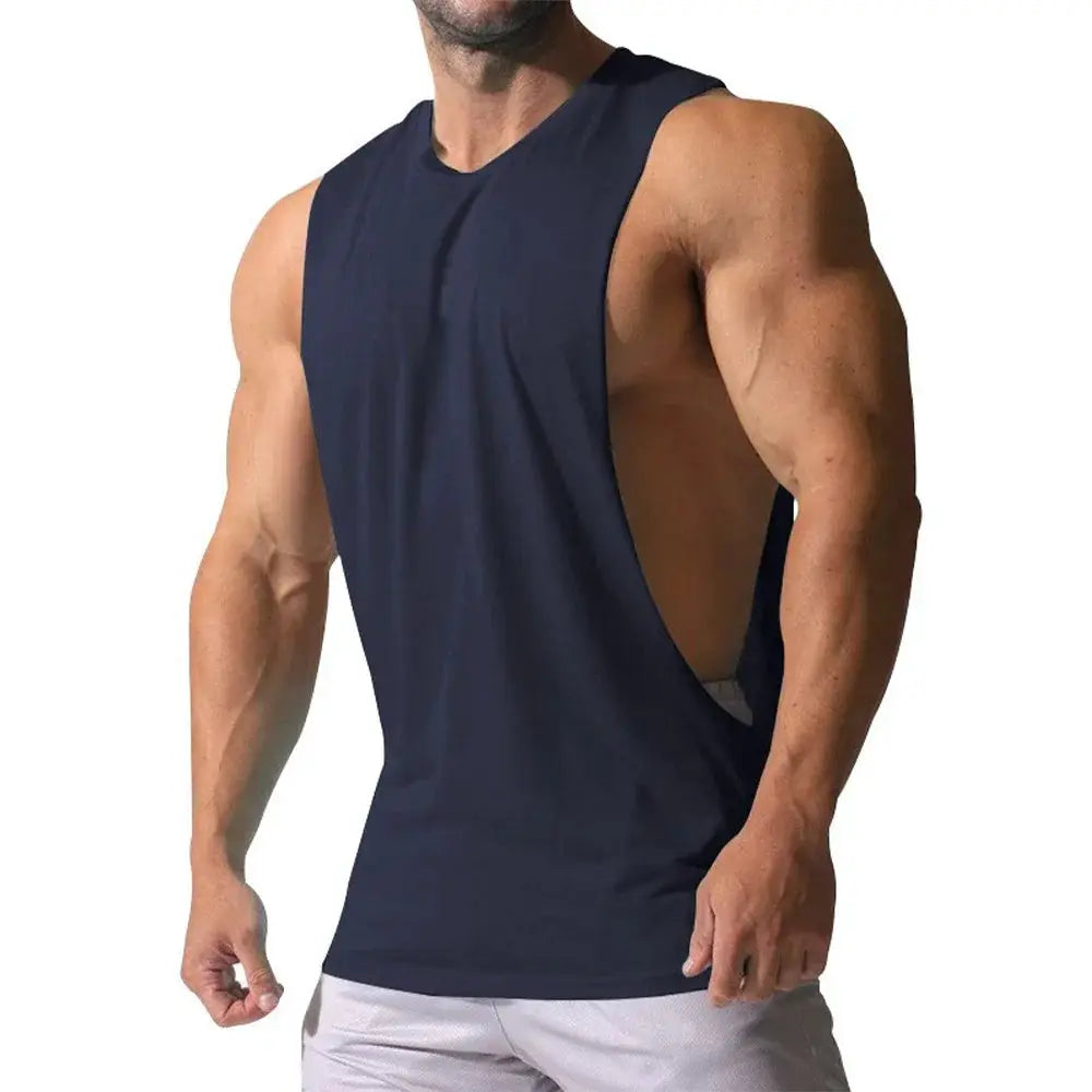 Men's Summer Fitness Tank Top Breathable Sleeveless O Neck Vest For Jogging And Bodybuilding Casual Wear