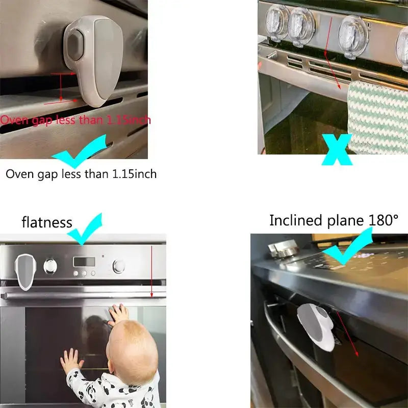 Simples Market baby oven door lock, white plastic child-safety latch for kitchen cabinets and drawers