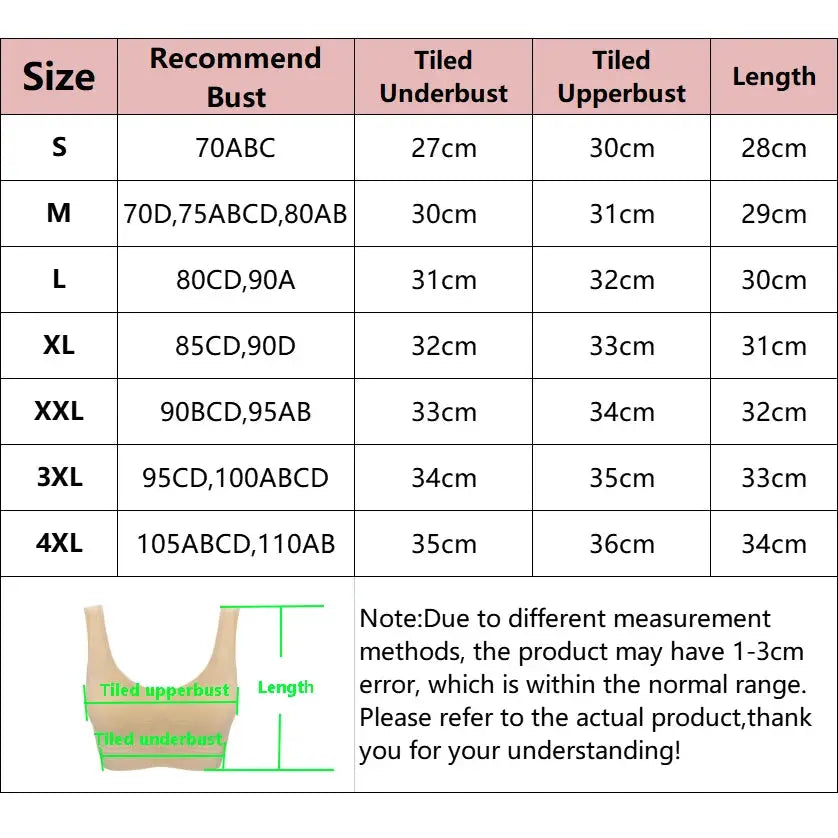Sports bra beige wireless push-up, double-layer seamless plus-size gym/yoga bra