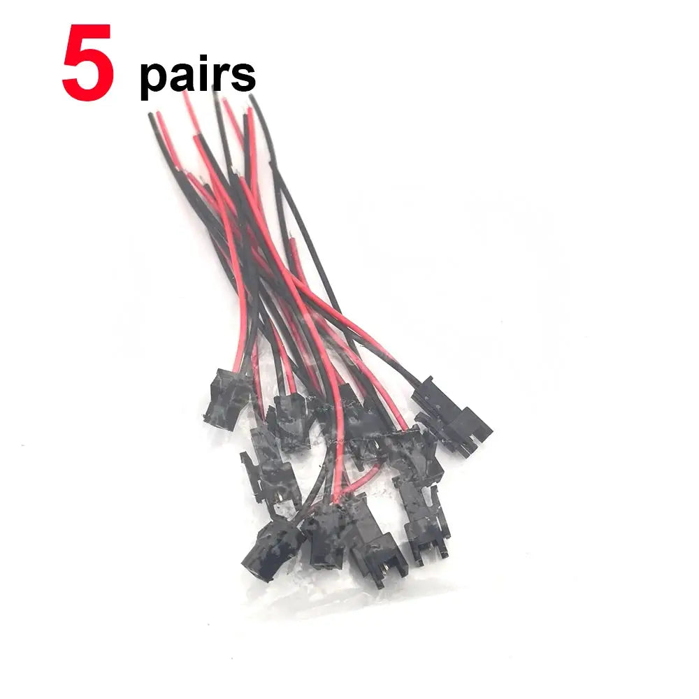 5 Or 10 Pairs 2 Pin Male To Female Wire Connectors For LED Strips Lamps And Drivers Quick Adapter Cable