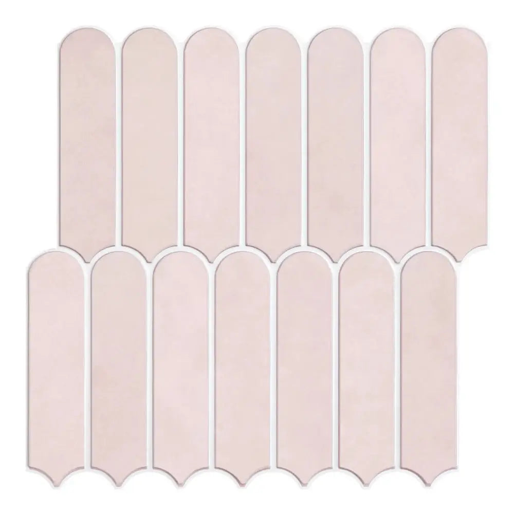 Peel-and-stick wall stickers, 10-piece pink-beige 3D decorative panels for living rooms by Simples Market