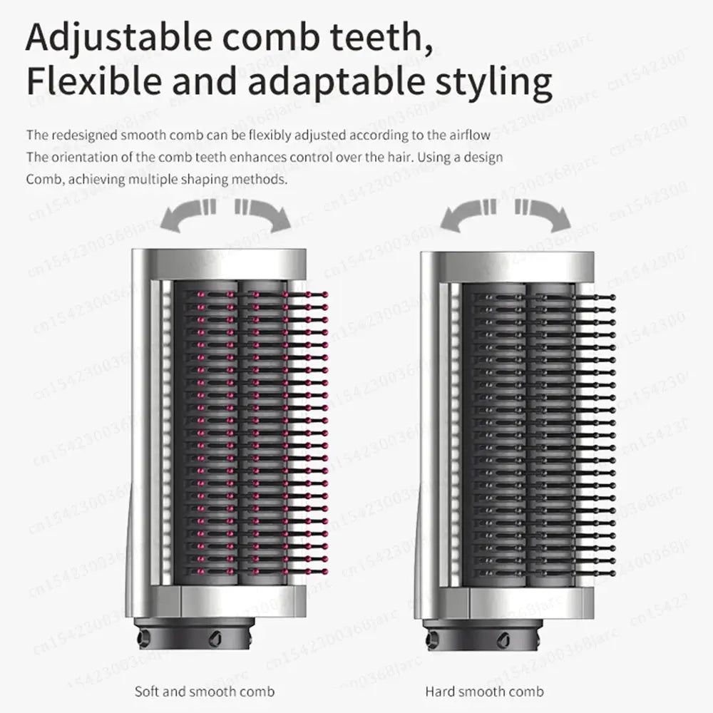 SenCiciMen X9 Multi Hair Styler with two comb attachments: pink-tipped soft comb and black hard comb