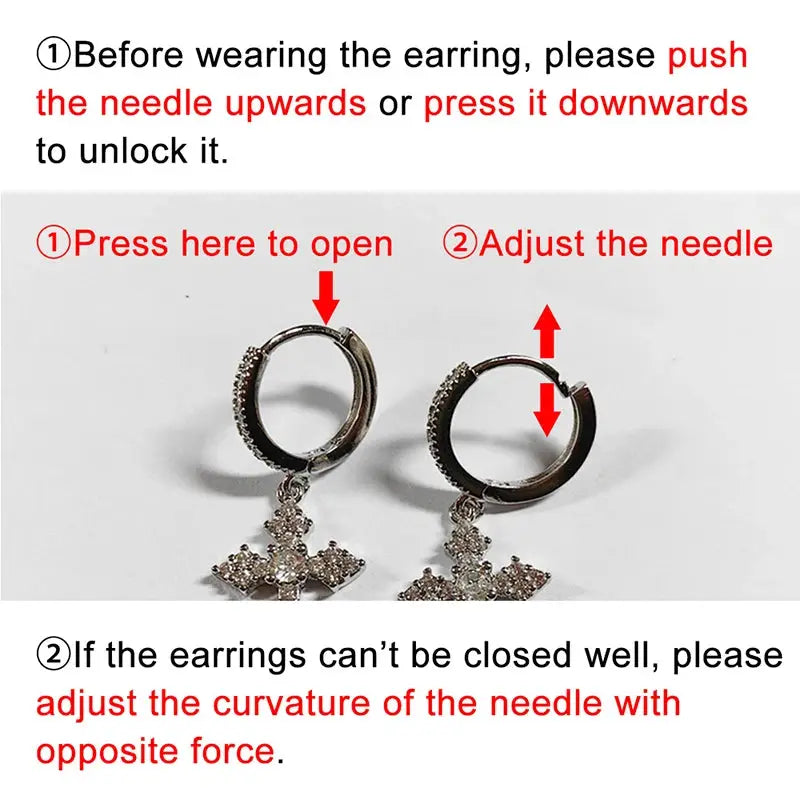 Huitan Classic Design Women Hoop Earrings With Princess Square CZ Cubic Zirconia Elegant And Versatile Jewelry