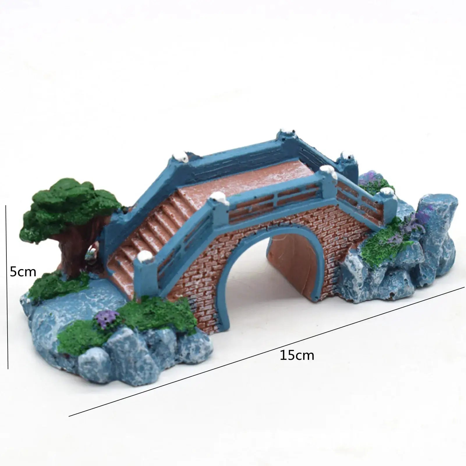 Artificial Bridge Resin Landscape Decoration for Fish Tank Aquarium Ornament and Cave Habitat