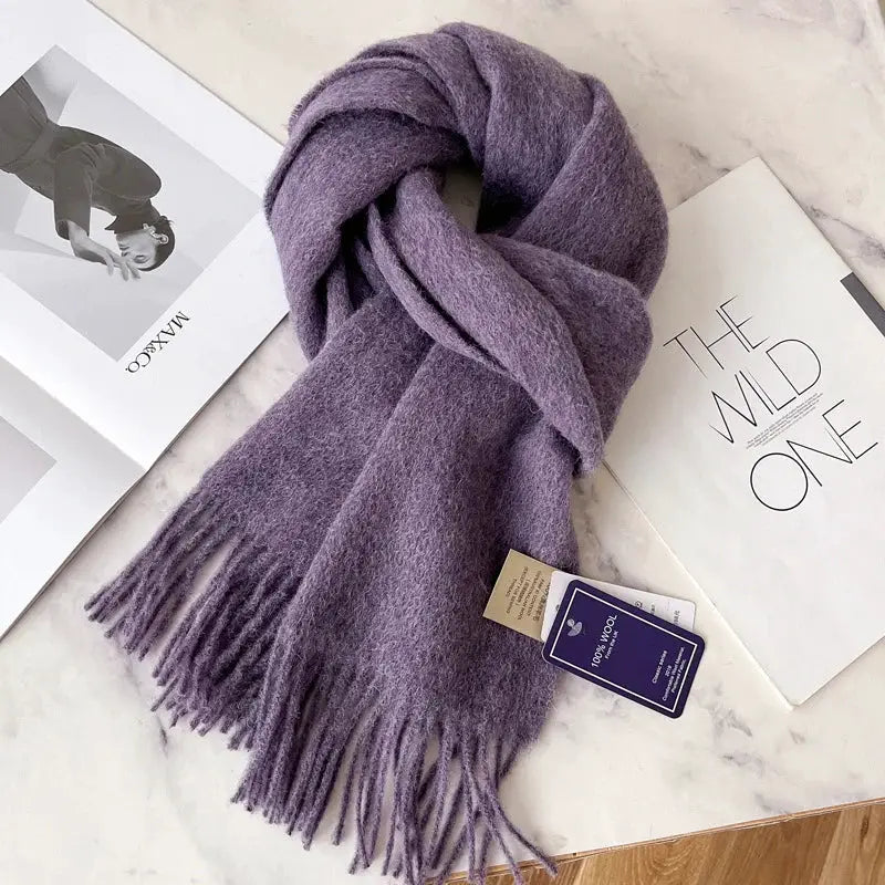NordicWeave Winter Narrow Wool Scarf 28 Color Options 100 Percent Wool Lightweight Yet Warm Unisex