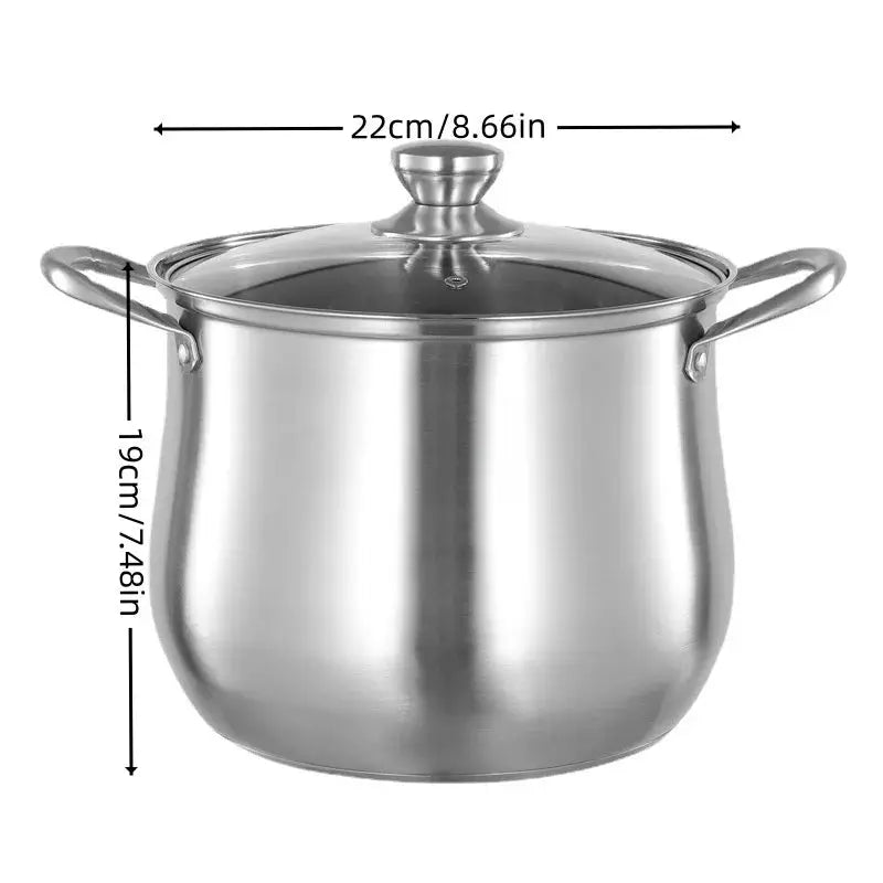 PrimeChef Large Stainless Steel Stock Pot Durable And Easy To Clean Cookware For Soups And Stews