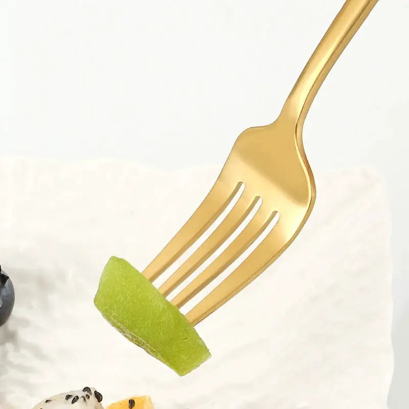 Stainless Steel Gold Tableware Fork Set 8 12 16 Pieces Dinner Forks Salad Forks Fruit Forks For Restaurant Banquet
