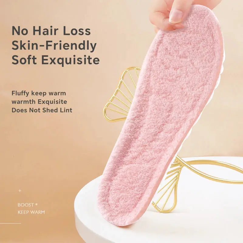 4D Cloud Technology Plush Thickened Winter Insoles For Warmth And Comfort Cashmere Softness And Cold Proof Foot Safety