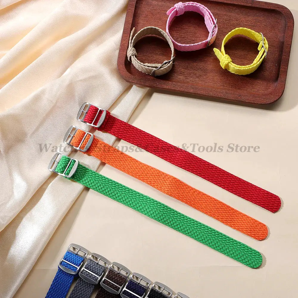 14mm 16mm 18mm 20mm 22mm Nylon Woven Canvas Watch Band for Perlon for Omega Strap Watchband Men Women Sport Bracelet 2035
