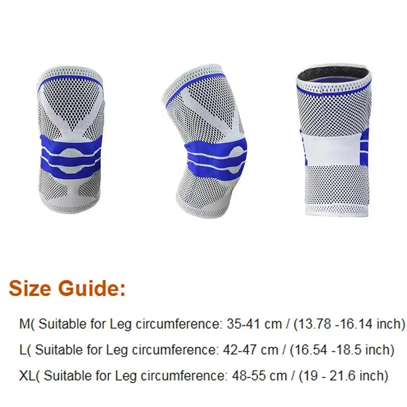 Knee Brace Silicone Sleeve Knee Pads For Arthritis And Meniscus Protection Joint Support With Compression For Sports