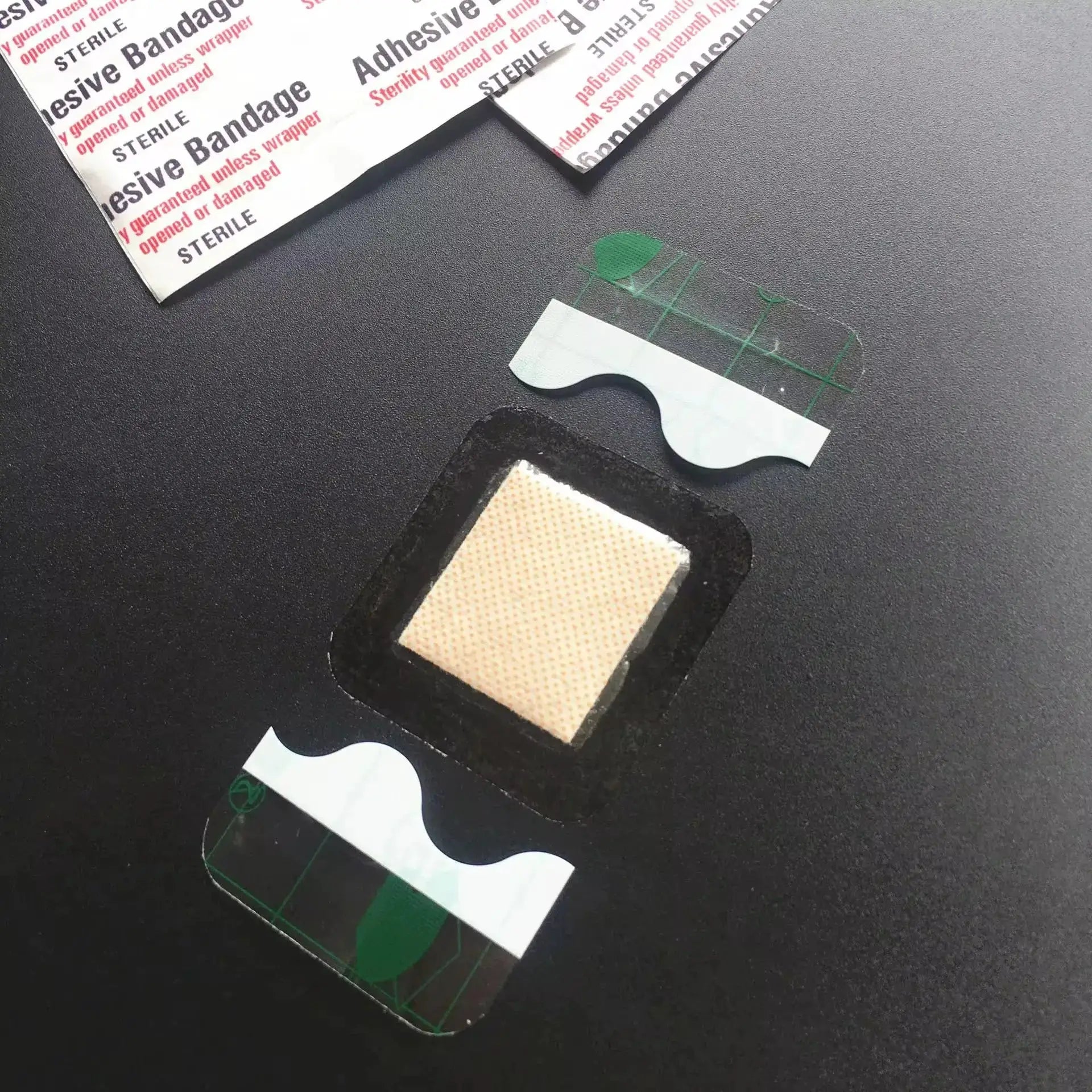 50 Pack Transparent PU Waterproof Wound Plaster Bandages 38 by 38mm Adhesive Bandage for Outdoor Home First Aid