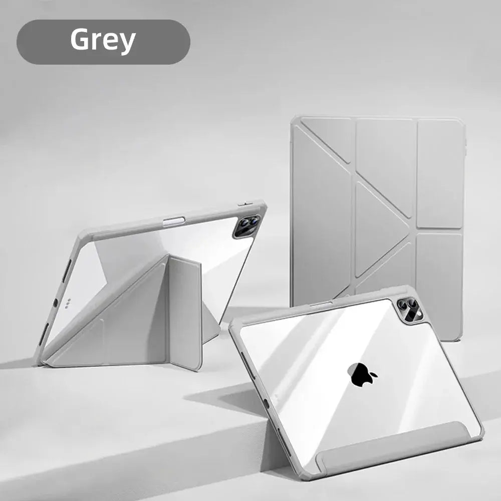 NovaGuard iPad Pro Case for 11 and 12.9 Inch Crystal Clear Back with Pencil Holder and TPU Protection