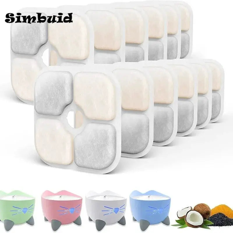 Catit PIXI Drinking Fountain Replacement Activated Carbon Filters 6 Pack or 12 Pack