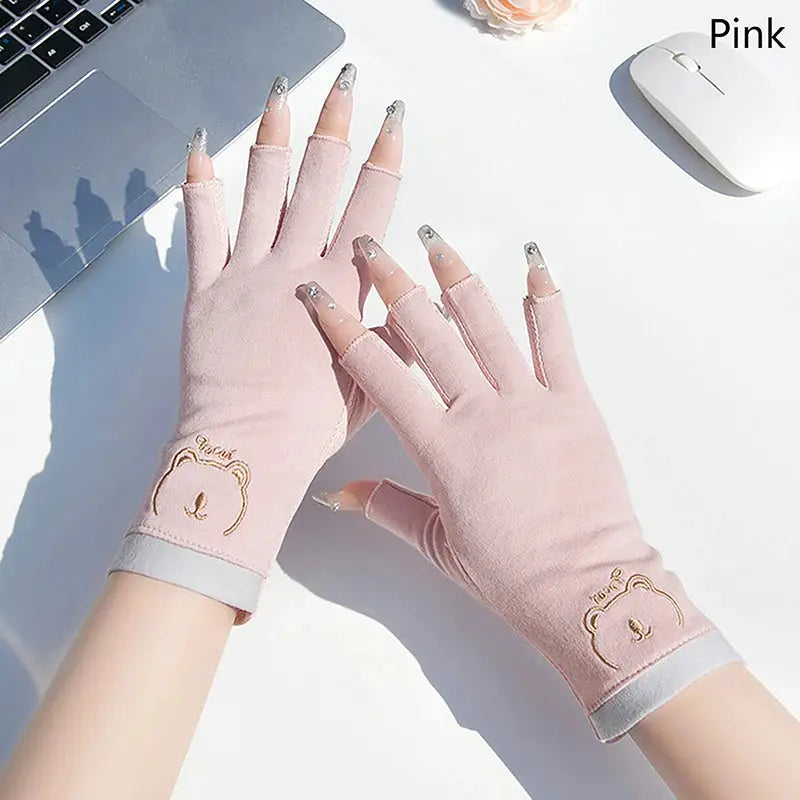 NailGuard Anti UV Fingerless Nail Gloves For Gel UV Protection During LED Nail Treatments