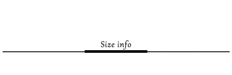 Waist trainer size info banner by Simples Market with left and right lines.