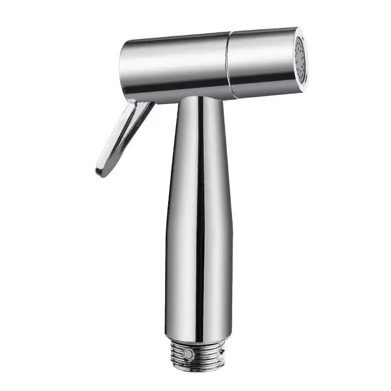 Portable handheld bidet sprayer nozzle by Simples Market in chrome finish for bathroom hygiene