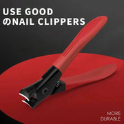CareStride Large Opening Nail Clippers Gray Stainless Steel For Thick Nails And Elderly Care